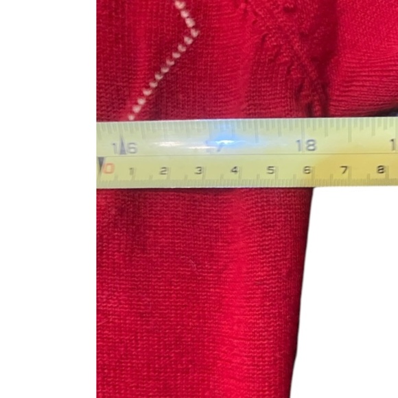 Tabi Merino Wool Retro Preppy Argyle coat of arms button up cardigan. Sz S - Picture 12 of 16